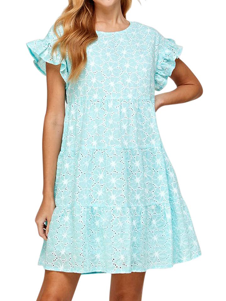 Floral Print Babydoll Short Dress for wholesale by Vanilla Monkey