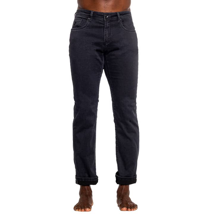 EIGHT X – Großhandel Jeans – Herren – Schlanke Passform Jeans in Kohleschwarz 34"1