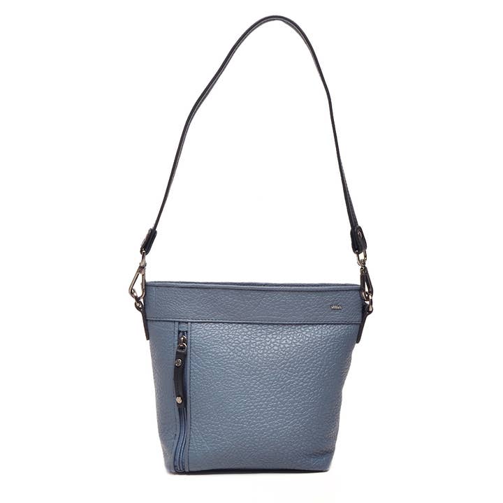 Blu Borsa a tracolla in pelle Chamonix 125-993-08 in vendita all'ingrosso su Faire