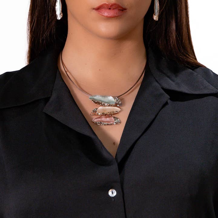 Irregular bar necklace for wholesale by KLK