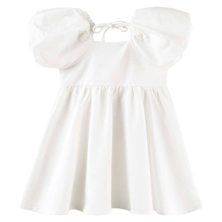 Vestido de bebé de lino Grace - Crudo para venta al por mayor de Designer Kidz