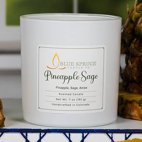 Ananassaliekaars, bloemenkaars, lente- en zomerkaars voor wholesale door Blue Spruce Candle Company