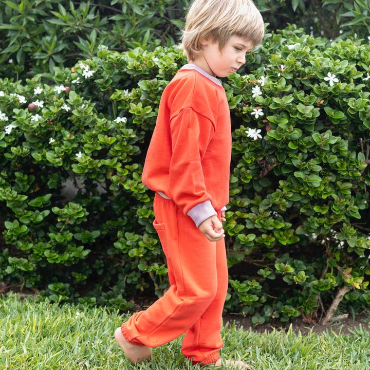 Sudadera Sólida para Niños en Rojo Motor para venta al por mayor de Arquia