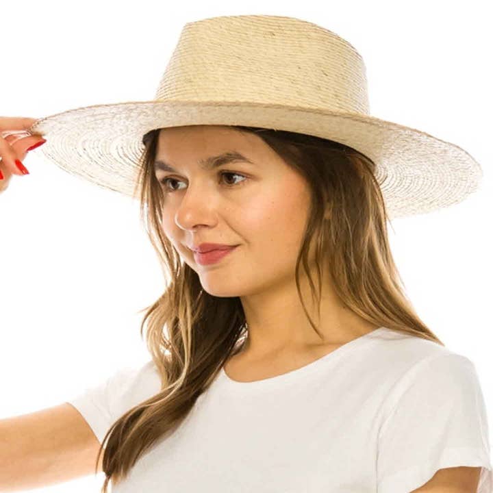 IVORY PALM LEAF RANCHER HAT for wholesale on Faire5