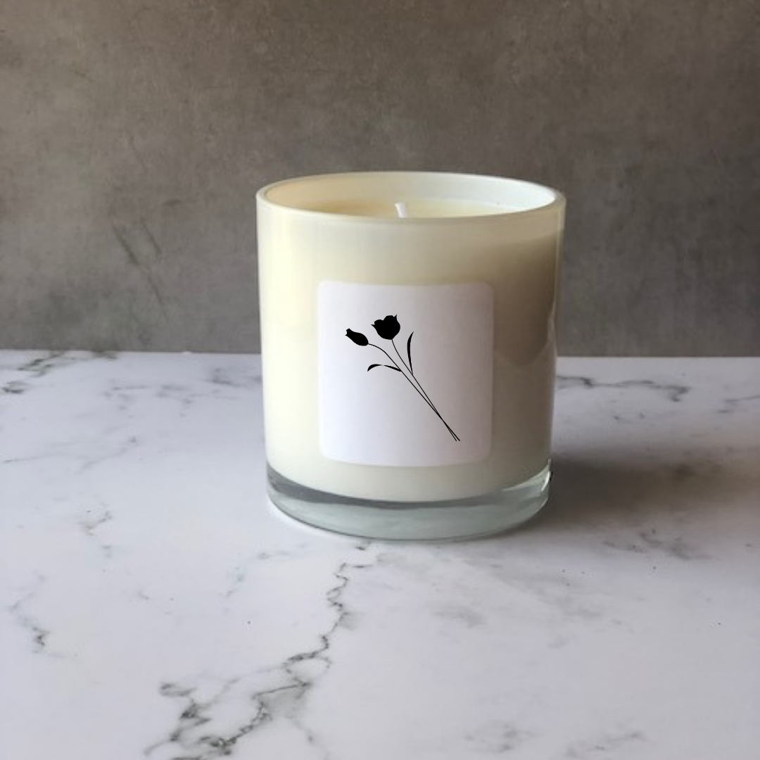 Ever Rose Candle Co. – wholesale Burkljus – 8 oz. vit | Glas torktumlare ljus | Privat etikett/anpassad8