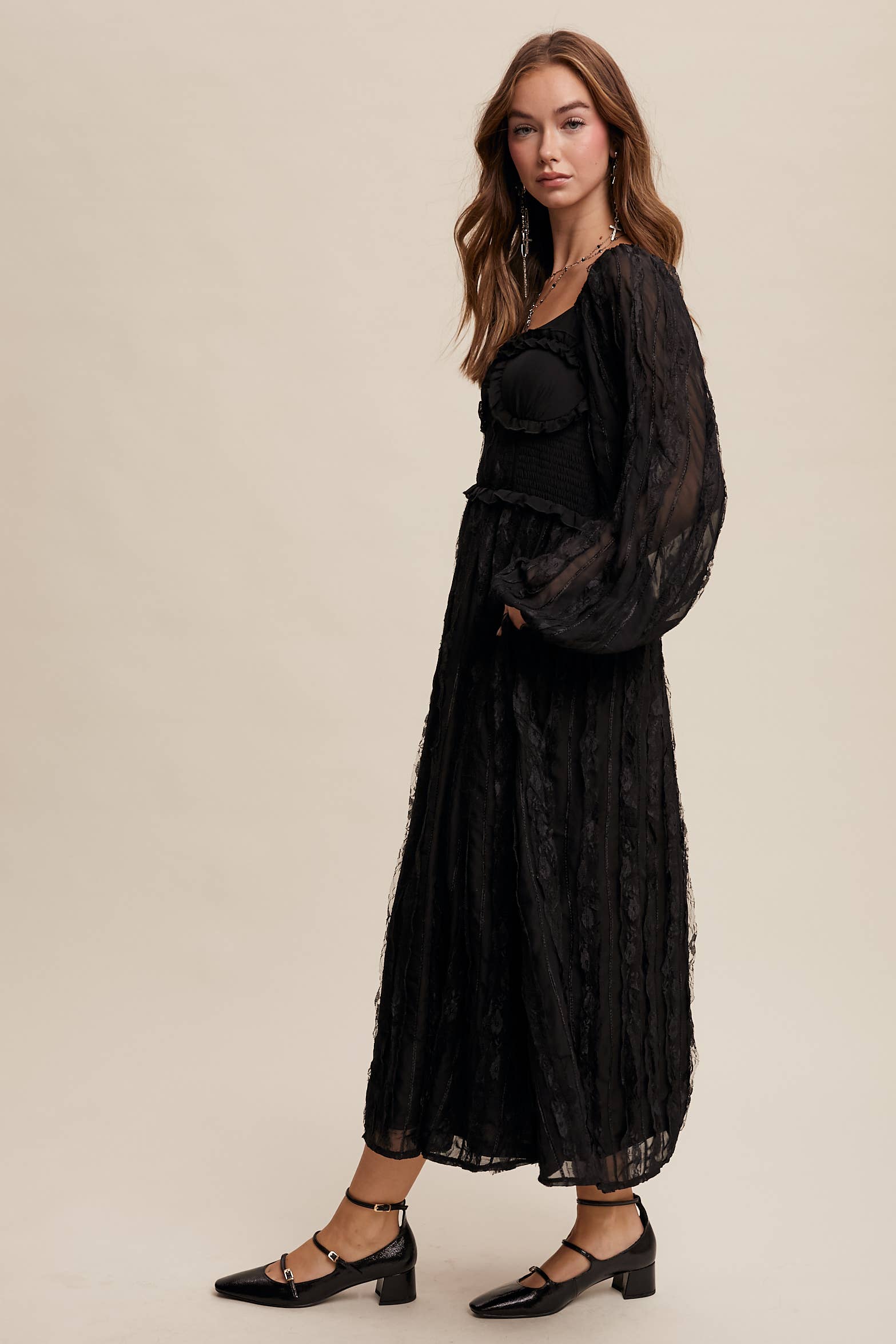 Listicle - Wholesale Dress - Women's - Romantic Lace Midi Dress6