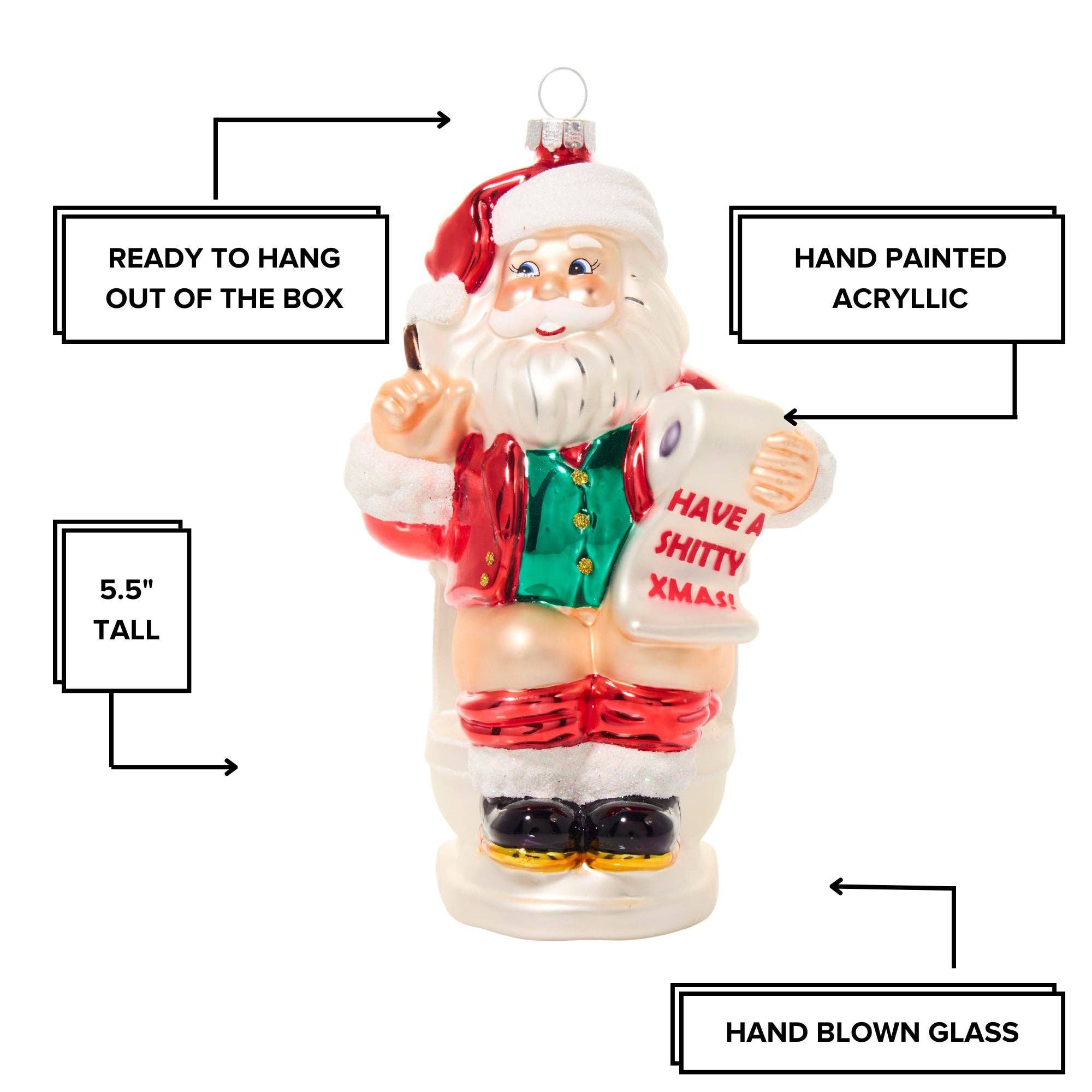 Cheeky Ornaments - Wholesale Ornament - Don't Forget to Wipe2