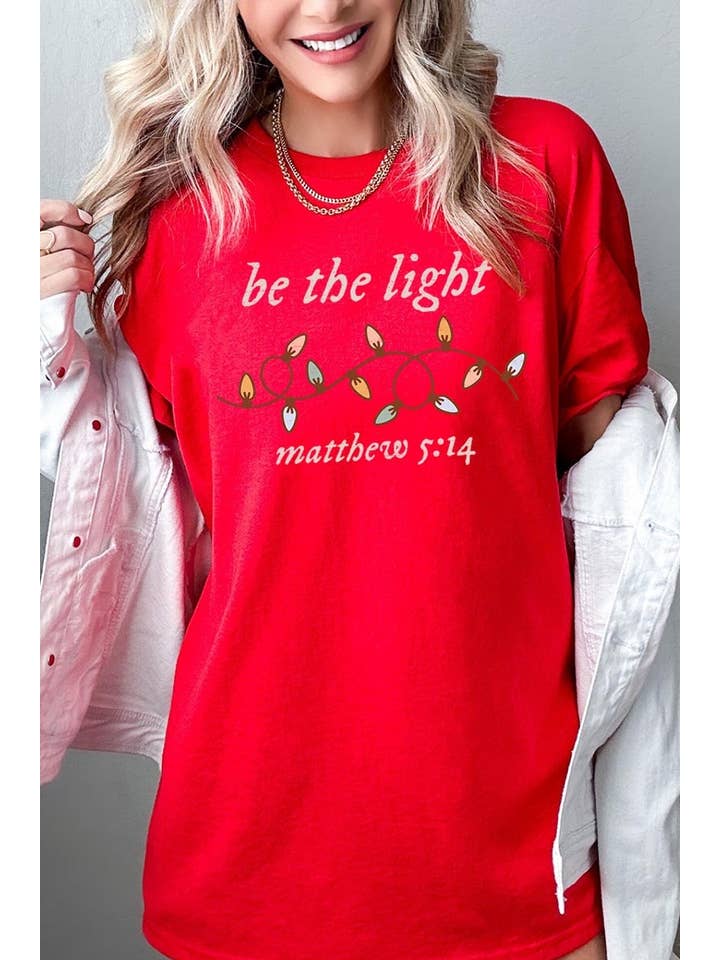 COLORBEAR - Wholesale T-shirt (graphic) – women's - Be the Light Christian Graphic Heavy Cotton Tee11