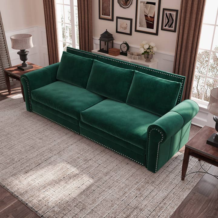 3 in 1 Convertible Sleeper Velvet Multifunctional Sofa Bed for wholesale by HOMYCASA DESIGN INC