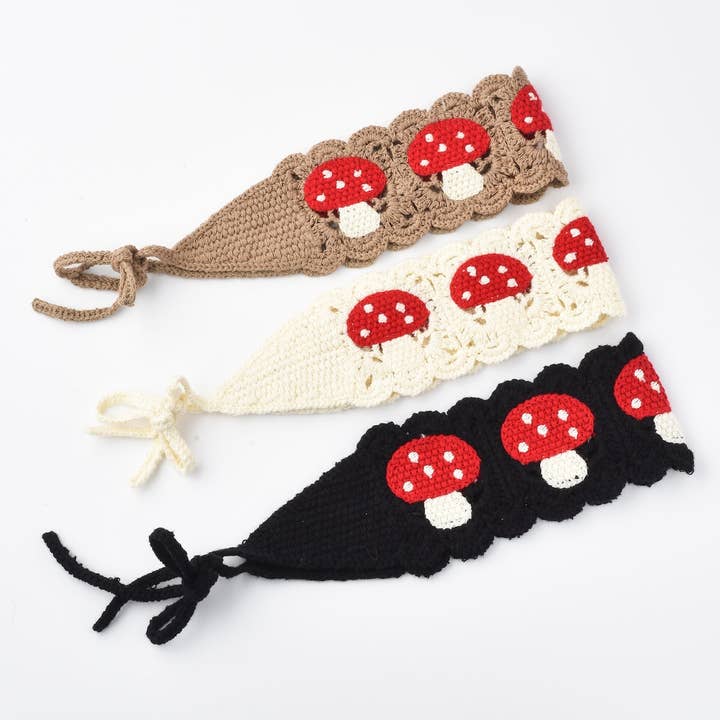 Funkyrel® Atzbranding Limited - Vendita all'ingrosso Fascia per capelli - Donna - Haila - Fascia per capelli a forma di fungo all'uncinetto7