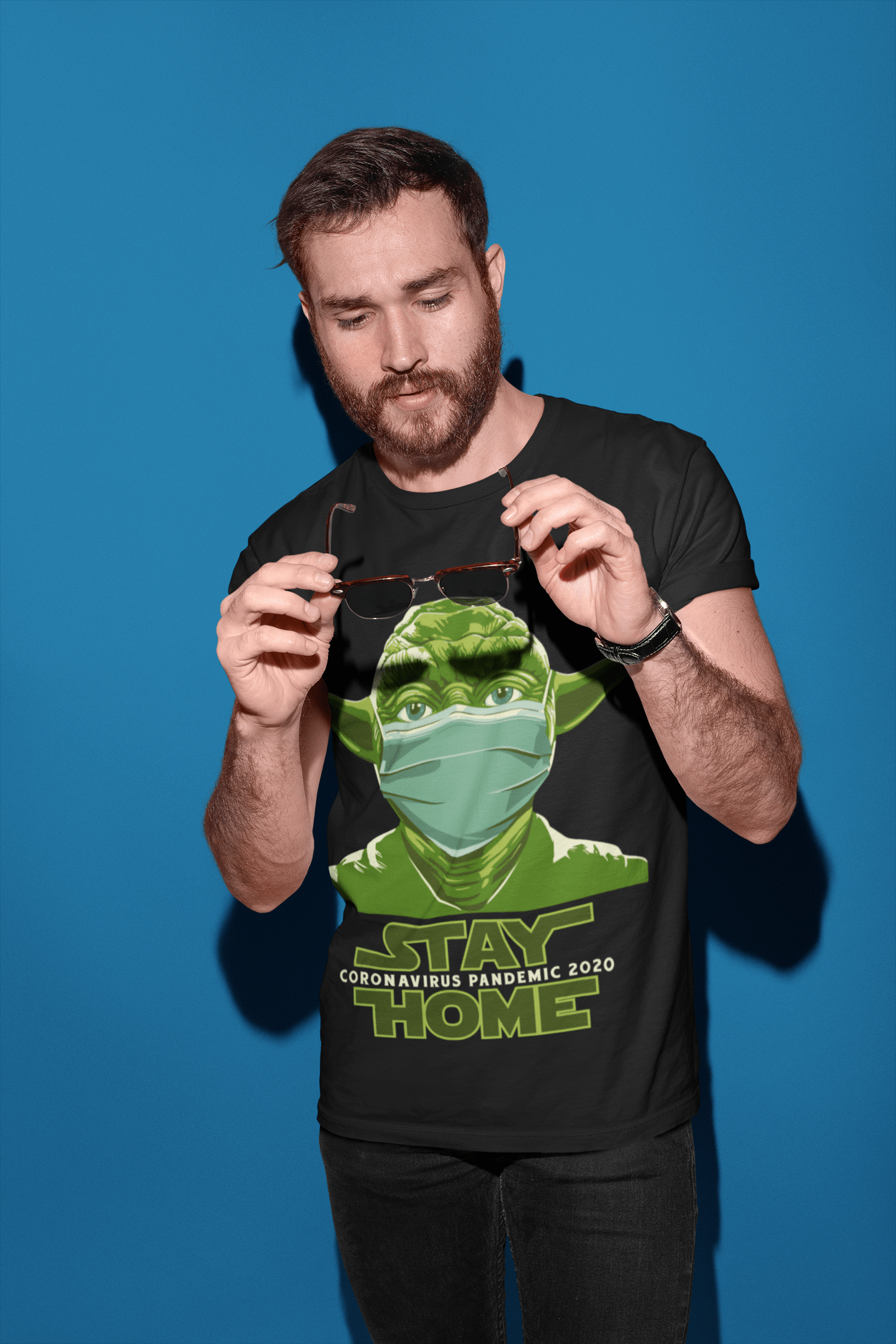 ULTRABASIC - Wholesale Screen Printed T-Shirt - Unisex - Unisex Adult T-Shirt Coronavirus Stay At Home Covid 2020 T Shirt1