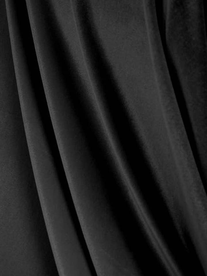 Stretch Velvet Black 58/60" Fabric for Dresses & Costumes for wholesale by Radyan
