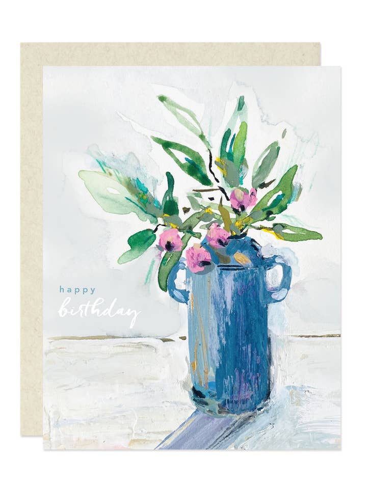 Happy Birthday Bouquet Greeting Card for wholesale by Darling Lemon