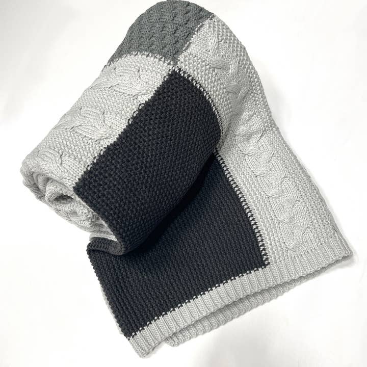 Elijah Throw 50 x 60 Grey por atacado de Lady Sandra Home Fashions