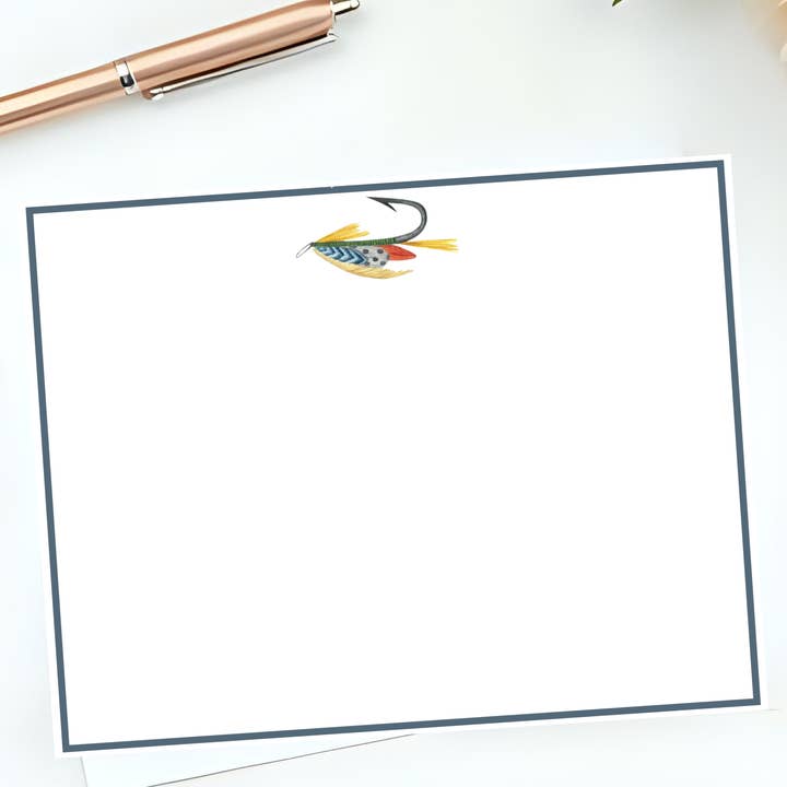 Mary Mack Designs - Wholesale Stationery/Notecard Set - Fly Fishing Notecard Set – Boxed Set of 10 with Envelopes1
