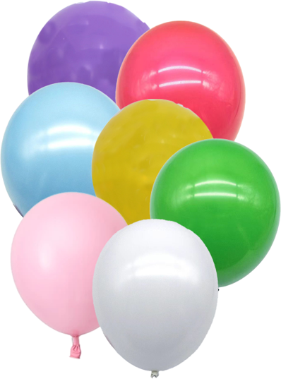 Angels Craft - Wholesale Balloon - Assortment Primary Colors Latex Party Balloon, 12in, 10ct1
