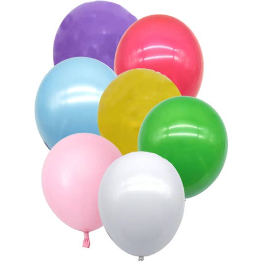 Angels Craft - Wholesale Balloon - Assortment Primary Colors Latex Party Balloon, 12in, 10ct1