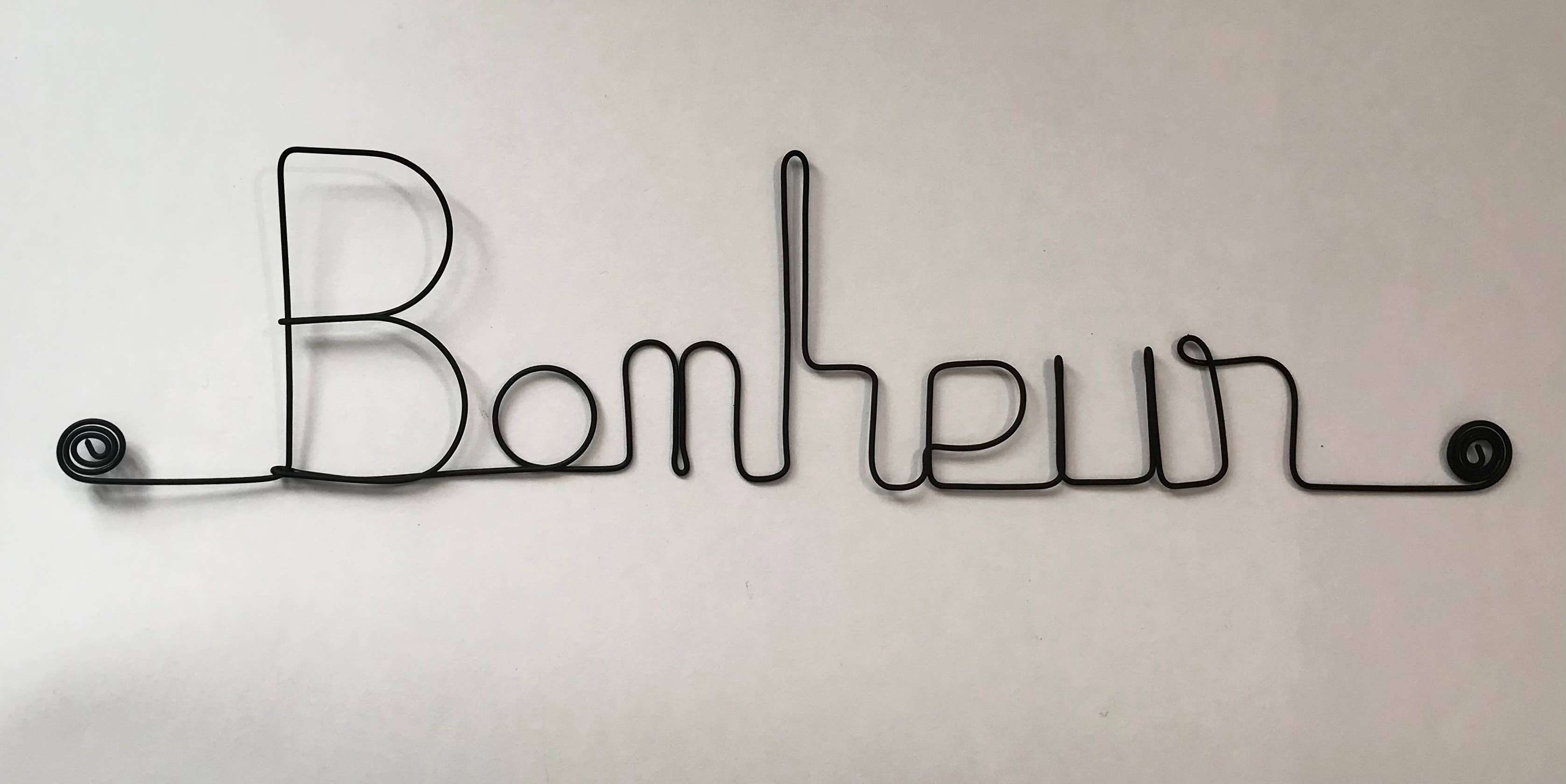 Bijoux de Mur - Wholesale Wall Accent - Word Deco Wire - Happiness2