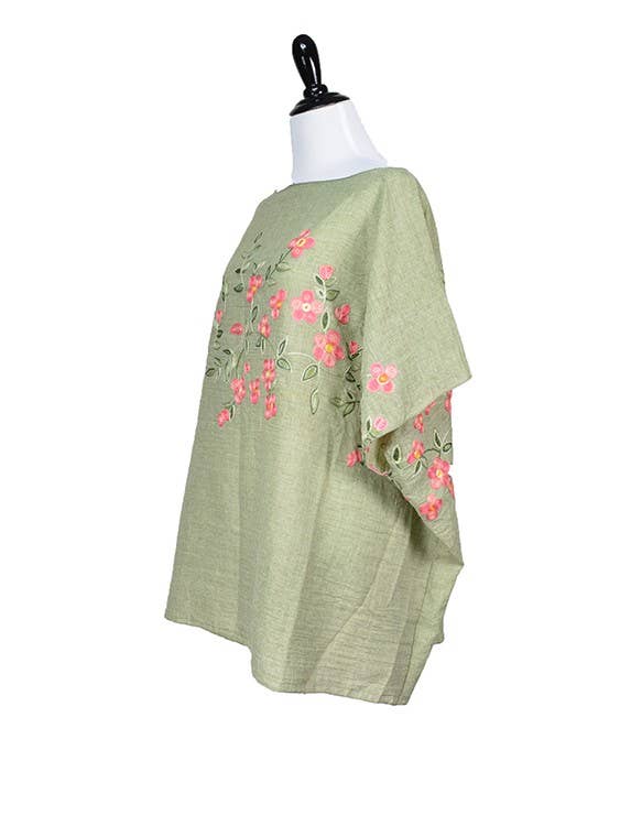 Suzie Q USA – Großhandel Poncho – Damen – Trendiger Poncho mit Blumenmotiv — Kollektion Endless