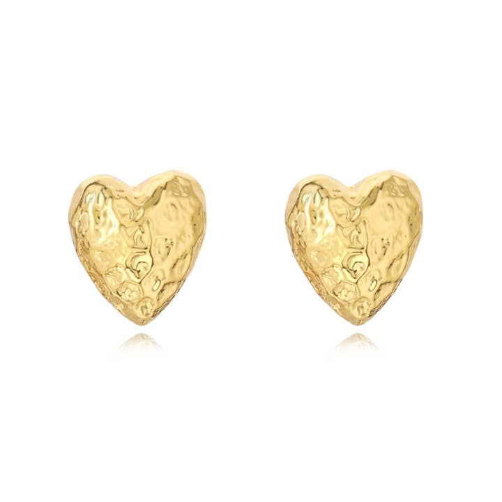 Corinne Heart Studs for wholesale by Sahira Jewelry Design