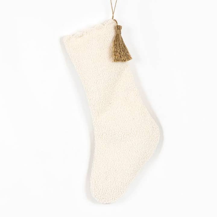 Adams & Co. - Wholesale Holiday Stocking - 71269 - 13x18 cotton stocking w/tassel Christmas Stocking