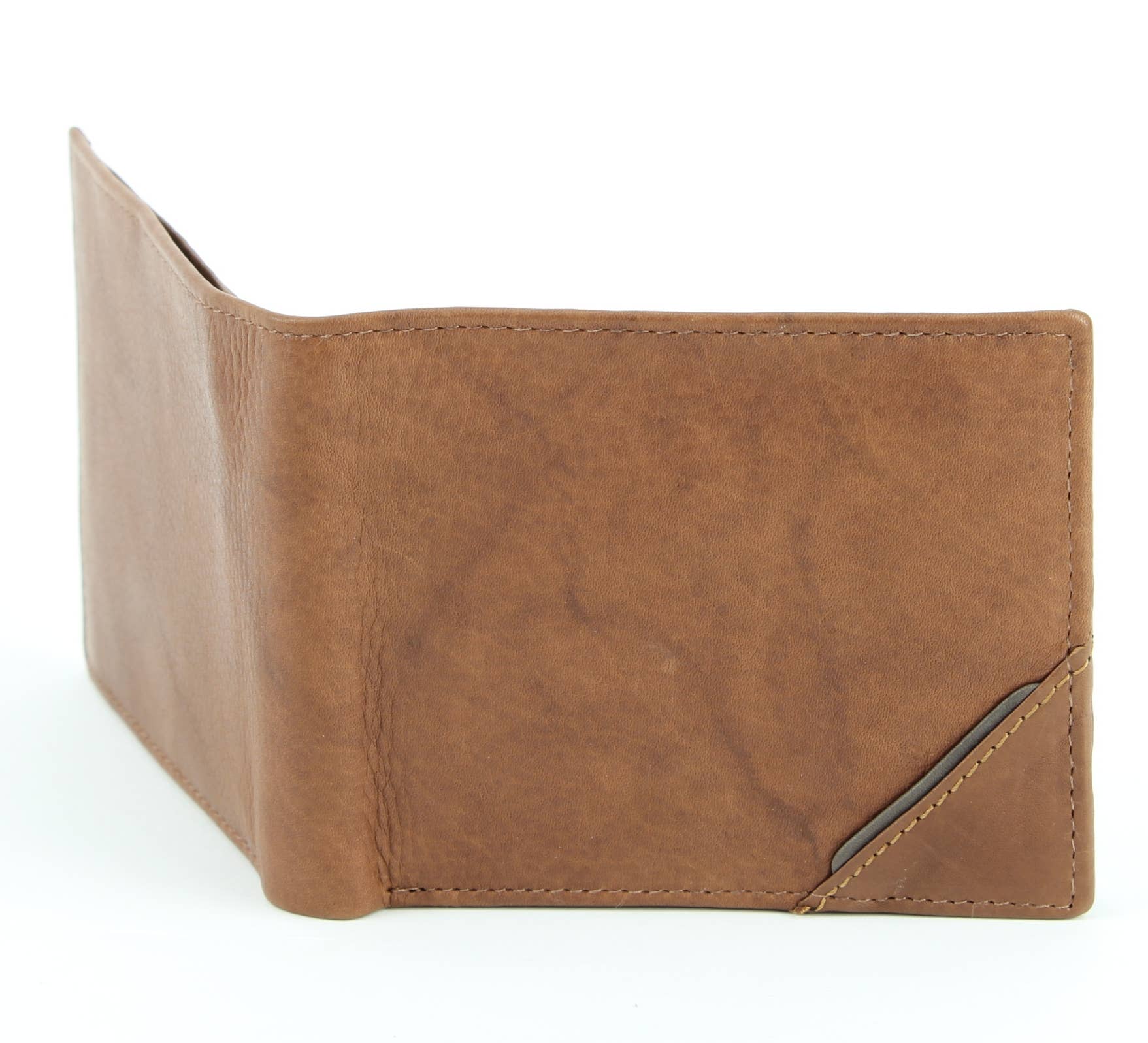 Leather Impressions Inc - Wholesale Wallet - Men's - RFID Bifold w/Center I.D. Flap & Corner Contrast Notch 157151