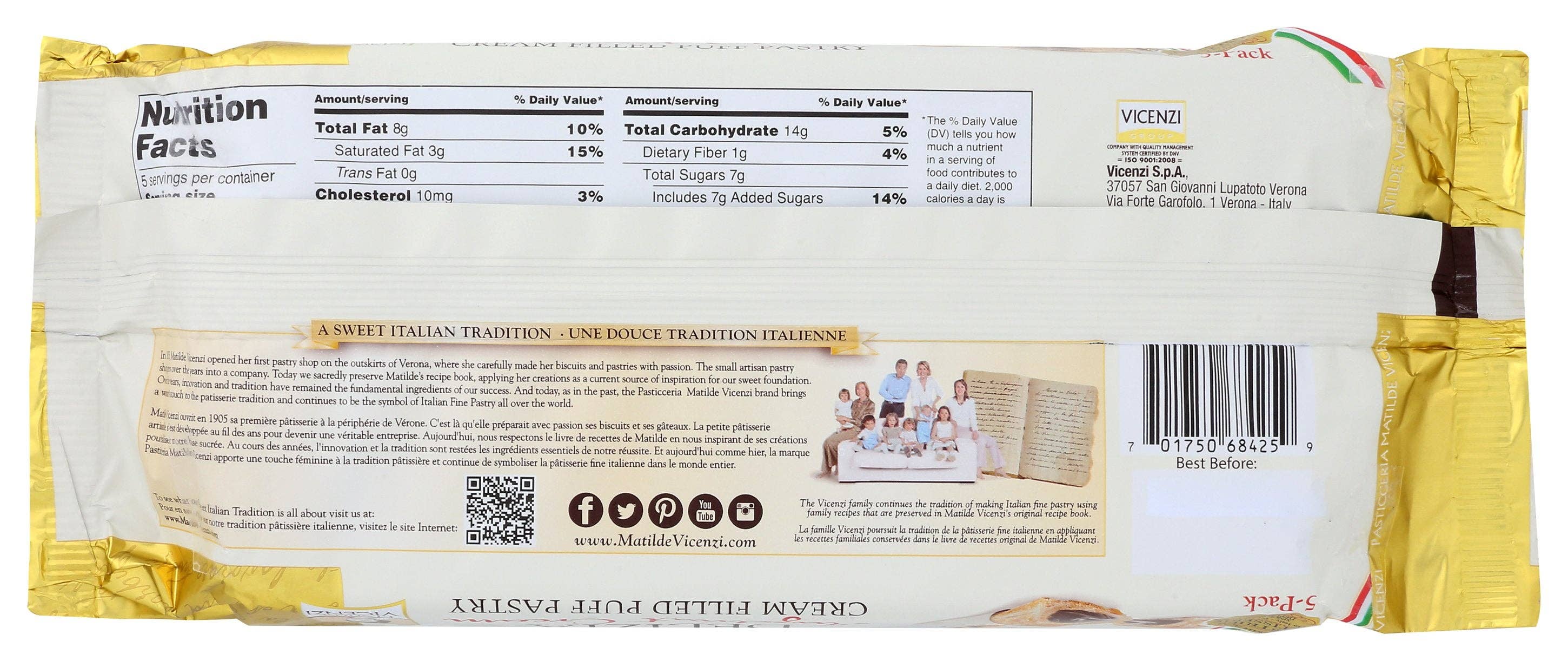 Everyday Supply Co - Wholesale Cookie - VICENZI PUFF PSTRY DELIZIA HZLNT - Case of 81