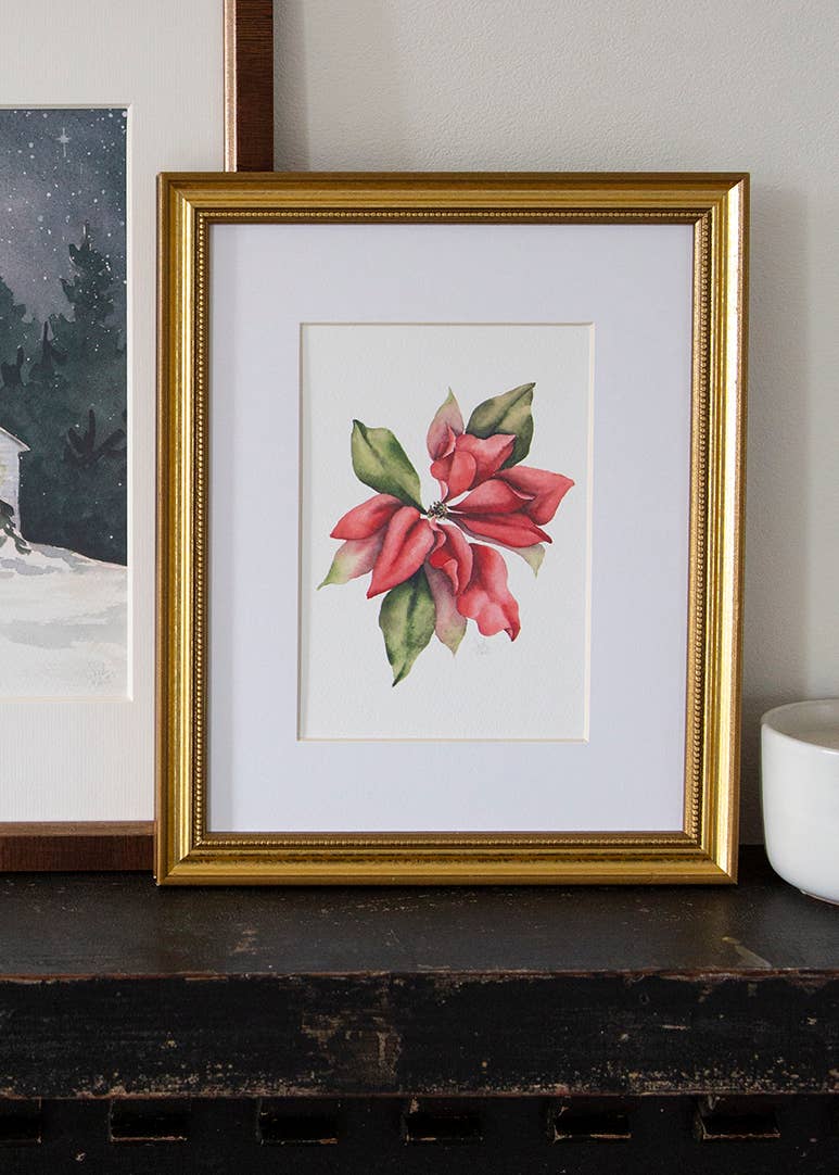 Sarah Jane Studio Art - Wholesale Art Print - Poinsettia Watercolor Print2
