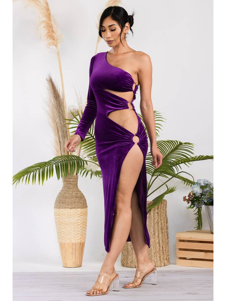 H&H Fashion Inc. - Wholesale Dress - Women's - D30868 - One Shoulder Side Cut Out Dress18
