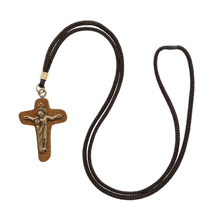 Oremus Mercy - Wholesale Pendant/Charm Necklace - Unity Cross Wooden NecklaceÂ