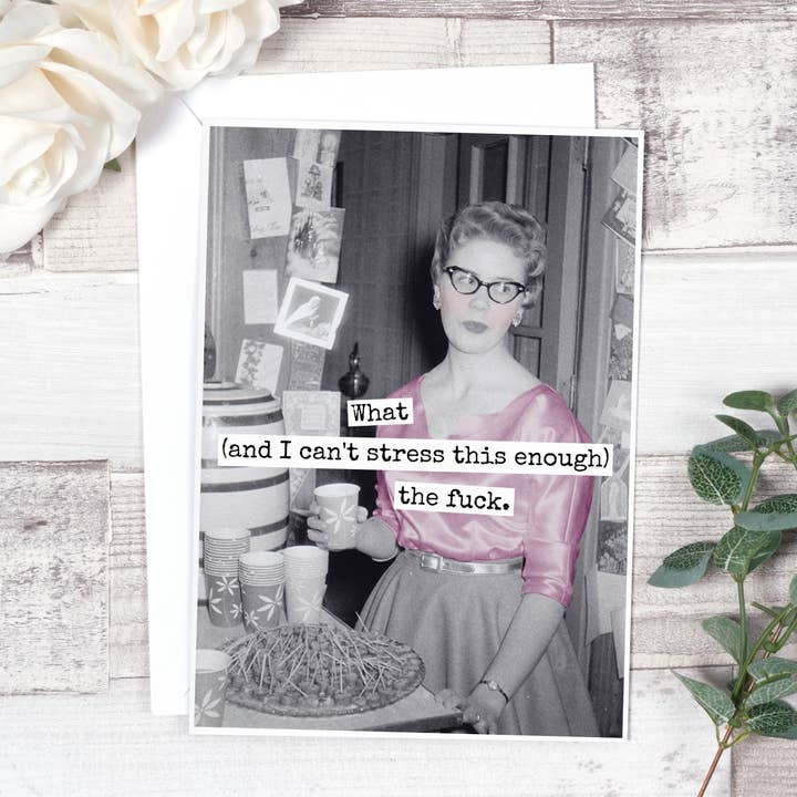 Raven's Rest Studio - Wholesale Everyday Greeting Card - What (And I Can't Stress This Enough) The Fuck. Card.2