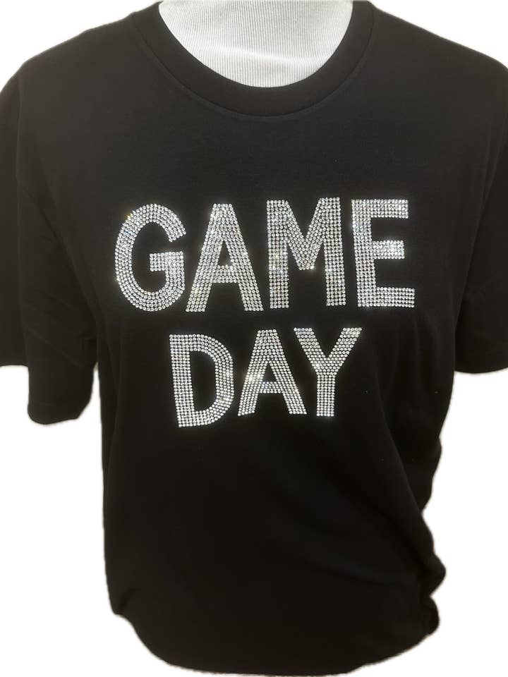 Blingy "GAME DAY" on crew / Spirit Wear for wholesale by Bling-A-GoGo, LLC