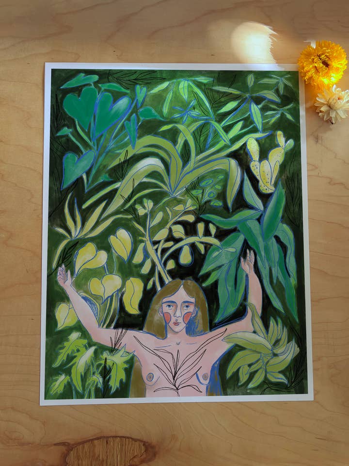 "Plant Lady" Art Print for wholesale by Karli Fairbanks