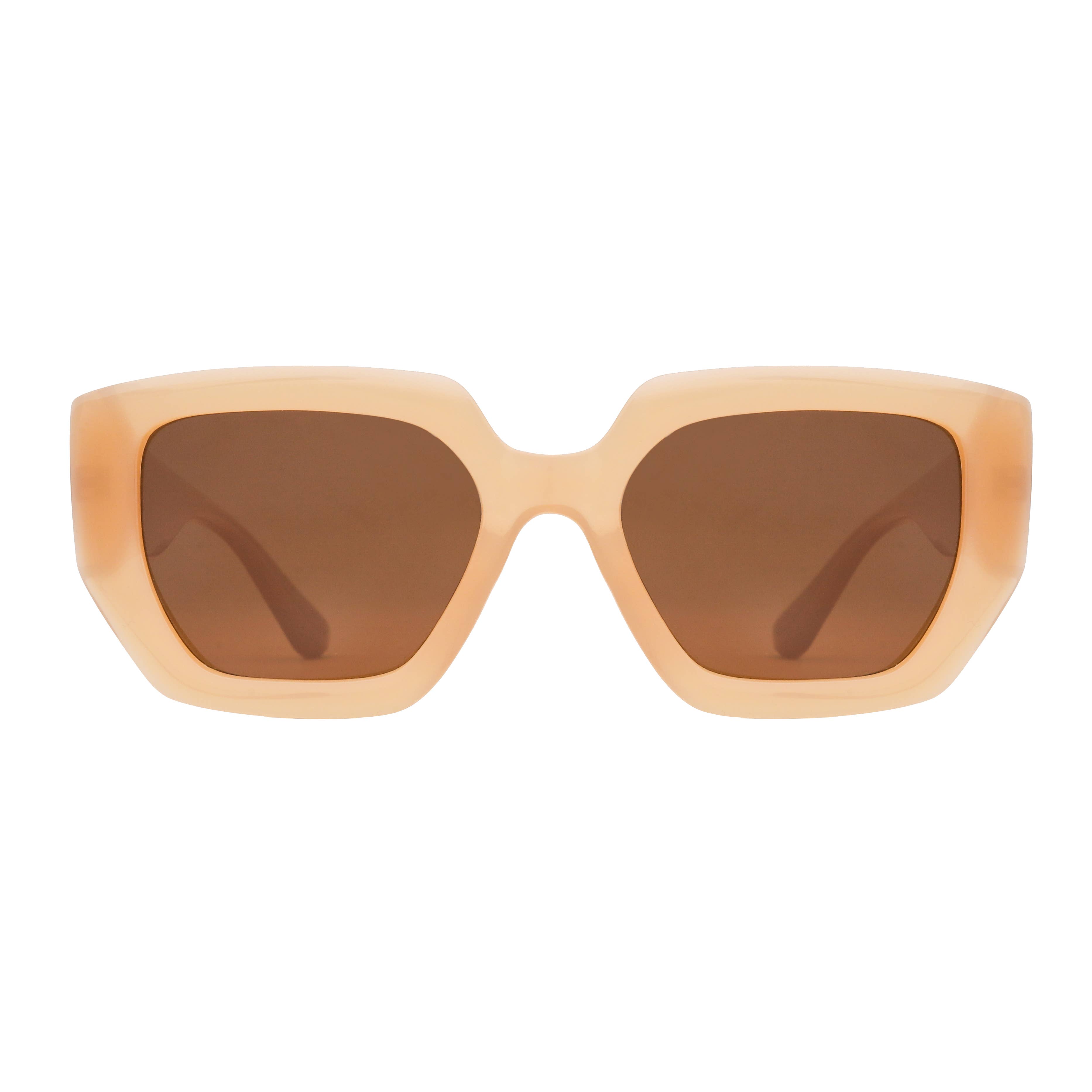 Ryan Simkhai Eyeshop - Wholesale Sunglasses - Women's - BROOKE | Transparent Nude | Light Brown Lense1