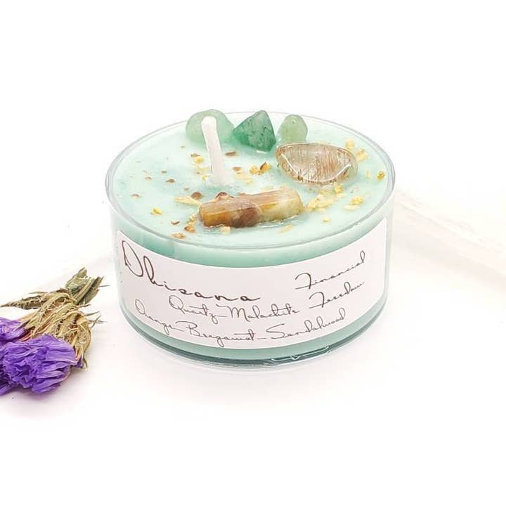 Riverside Grace Candle Co. - Wholesale Tea Light Candles - Financial Focus - Dhisana Crystal Tealight Candle