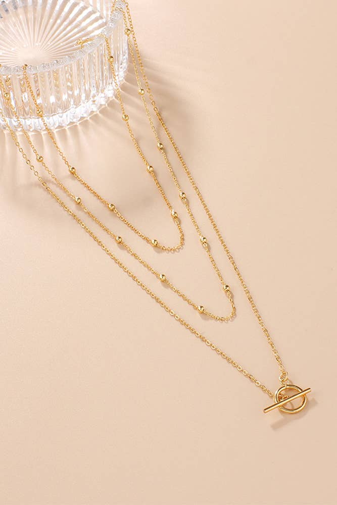 Oro Collana in metallo con perline YQNE0317 in vendita all'ingrosso su Faire1