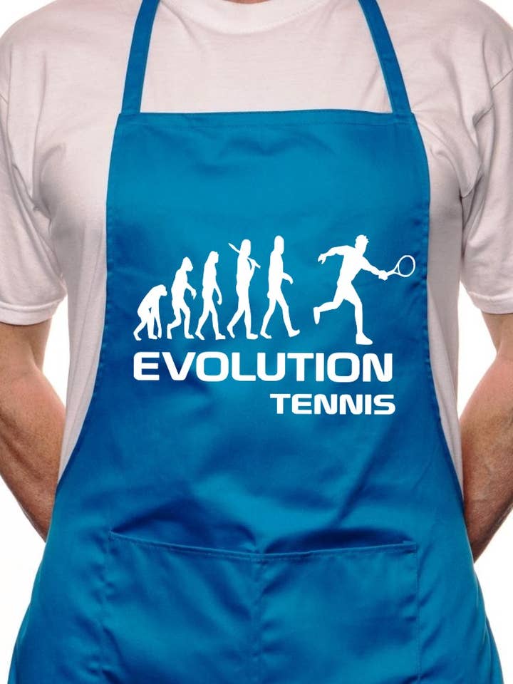 Tennis Evolution Of Sports BBQ Funny Apron for wholesale by Print4U