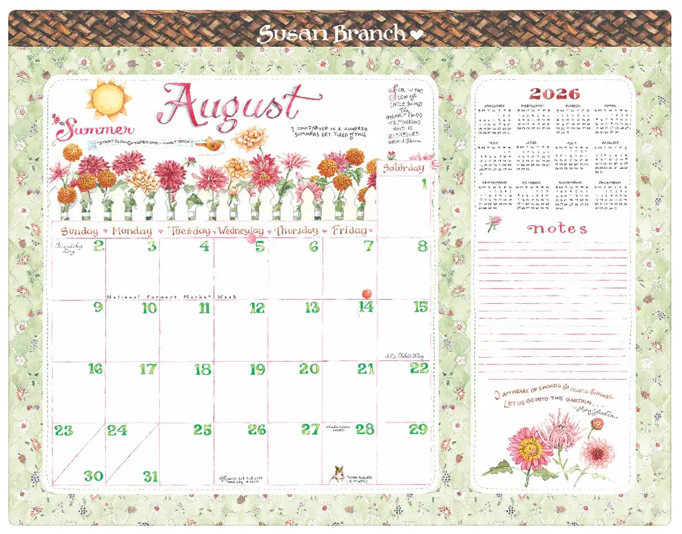 Susan Branch Studios - Wholesale Calendar - 2026 Desk Blotter by Susan Branch3
