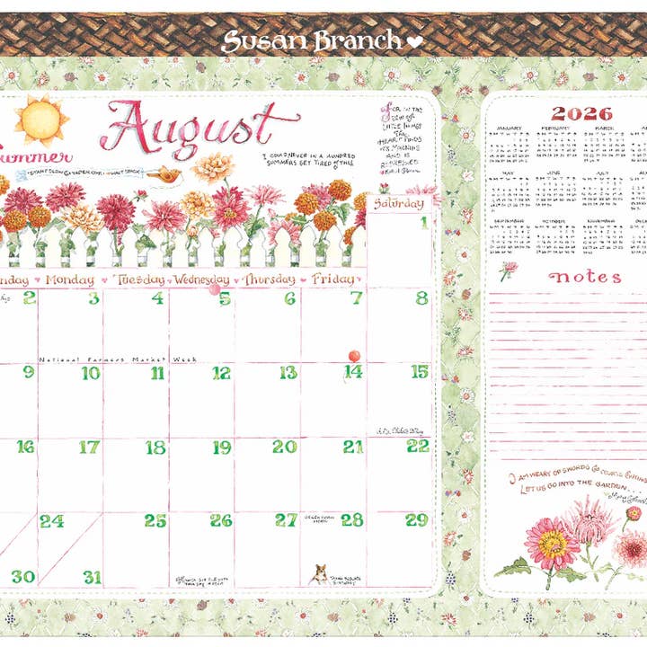 Susan Branch Studios - Wholesale Calendar - 2026 Desk Blotter by Susan Branch3