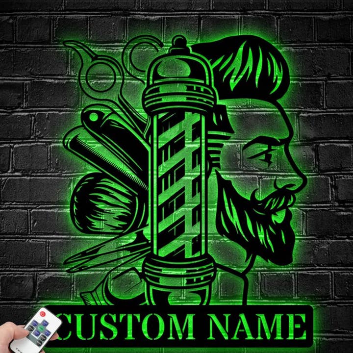 Glow Neon - Wholesale Neon Sign - Personalized Barber Shop Metal Sign - Custom Signboard5