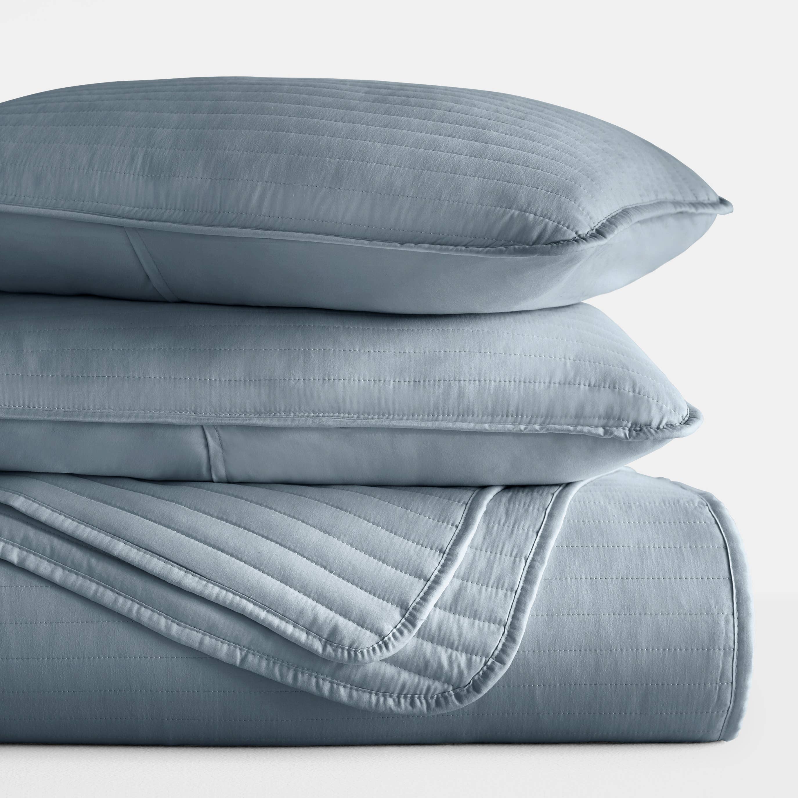 ienjoy Home - Vente Parure de lit - Ensemble de couvre-lit matelassé 3 pièces à rayures iEnjoy Home14