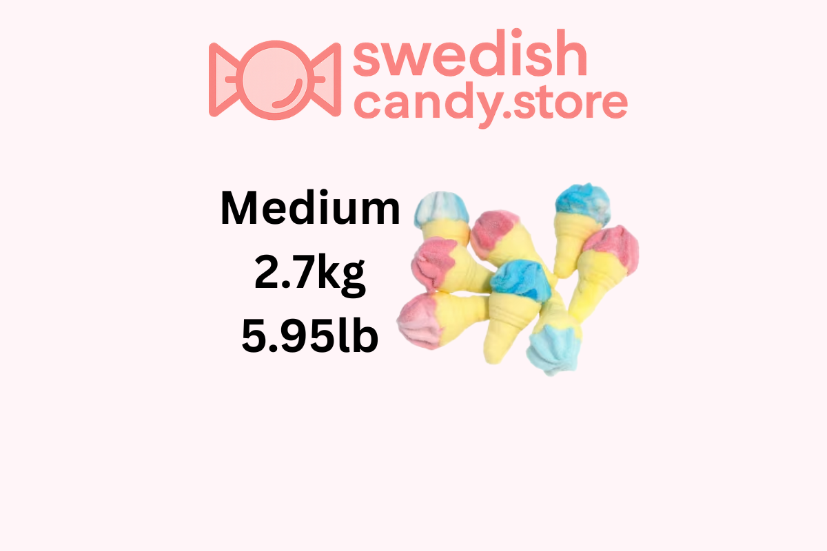 Swedish Candy.Store - Swedish Candy - Wholesale Gummy - Swedish Candy-Foam Ice Cream Cones 0.9kg/1.98lb1