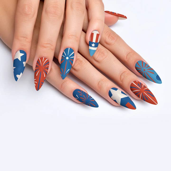 FYNE BODY - Wholesale Press-on/fake nails - Glitter Beam 4th of July Press-On Nails53