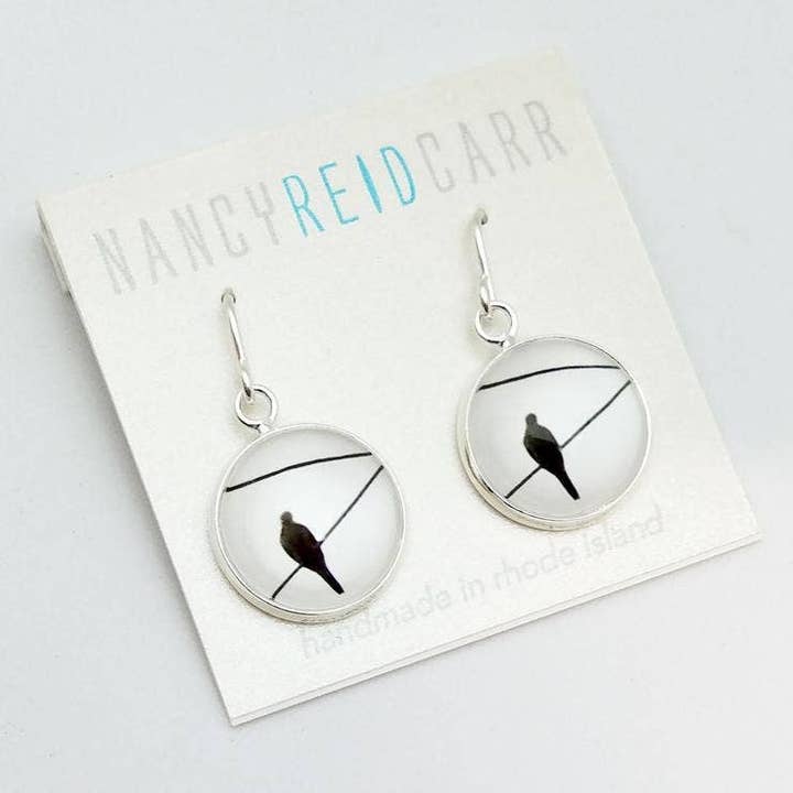 Nature Earrings Drop - Lone Bird for wholesale by Nancy Reid Carr