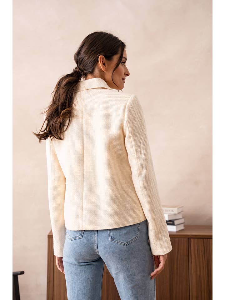 Attentif Paris - Wholesale Jacket - Women's - Straight cut plain tweed jacket35