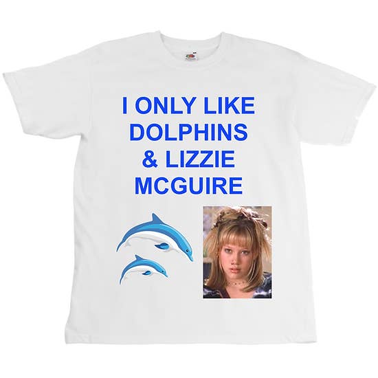 Jeg kan kun lide delfiner og Lizzie McGuire - TEE - UNISEX for engroshandel hos Roukeys