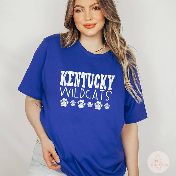 KY Wildcats, Paws | Överföring av screentryck | - ENFÄRGAD för wholesale av PLK Transfers