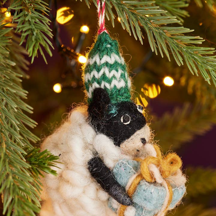 Namaste – wholesale Ornament – Felt Black Sheep Decoration0