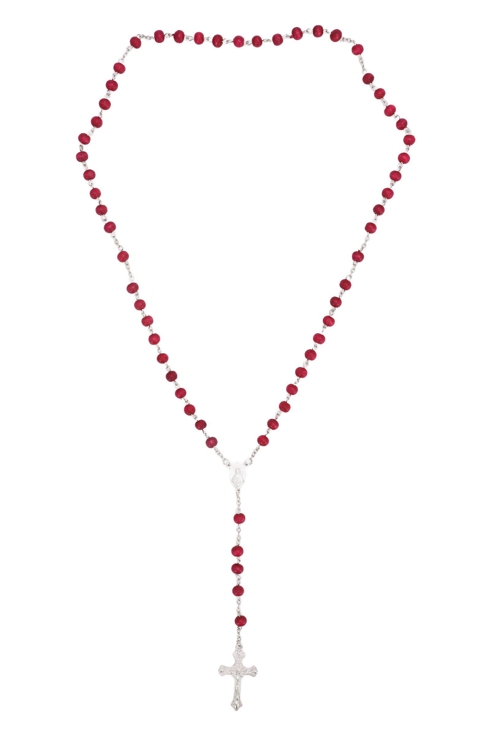 ASSORTED Cross Rose Wood Prayer Beads Rosary Necklace for wholesale on Faire3