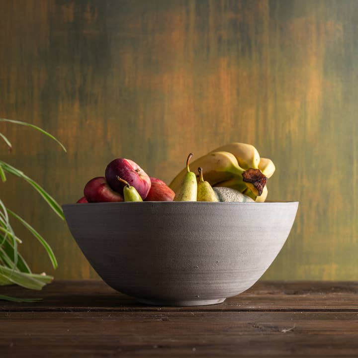Hand-thrown Ceramic Stoneware Fruit Bowl for wholesale by Karen Dawn Curtis